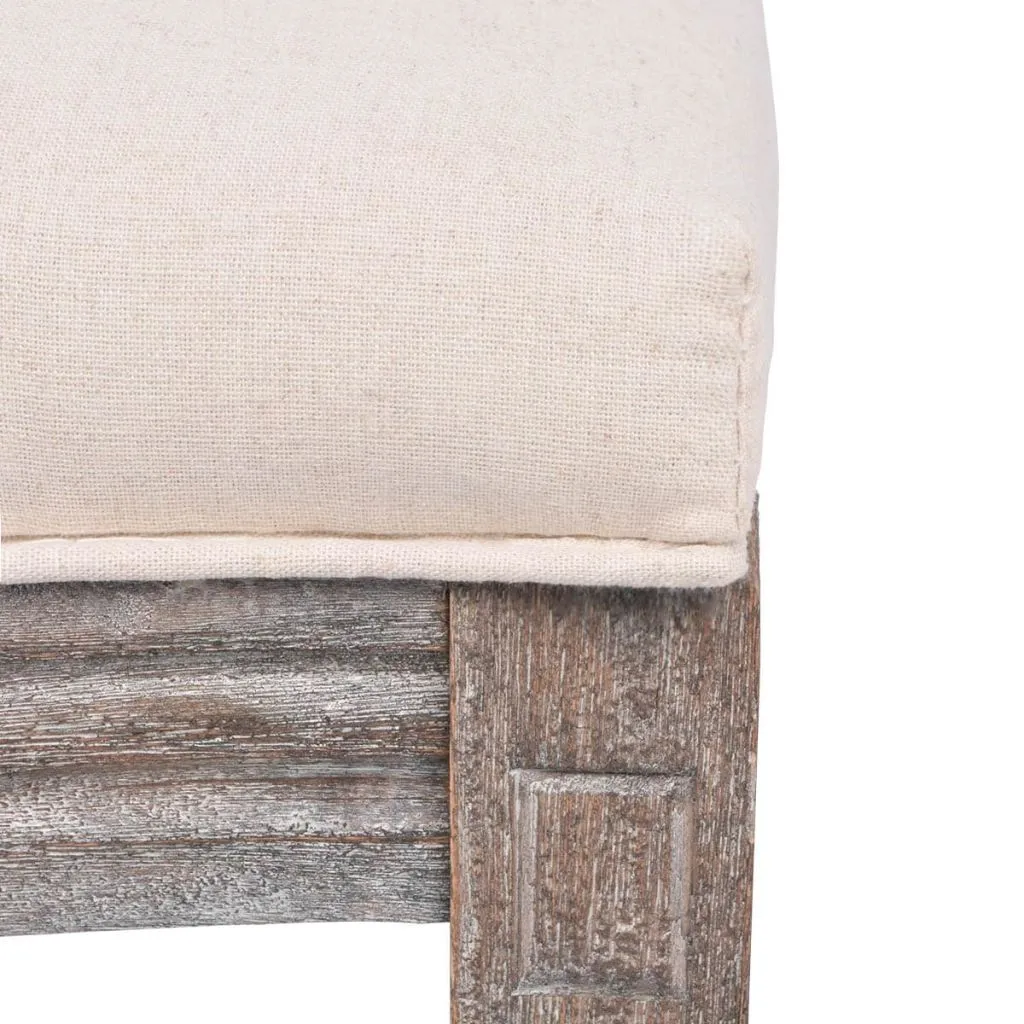 vidaXL Dining Chairs 2 pcs Cream Fabric