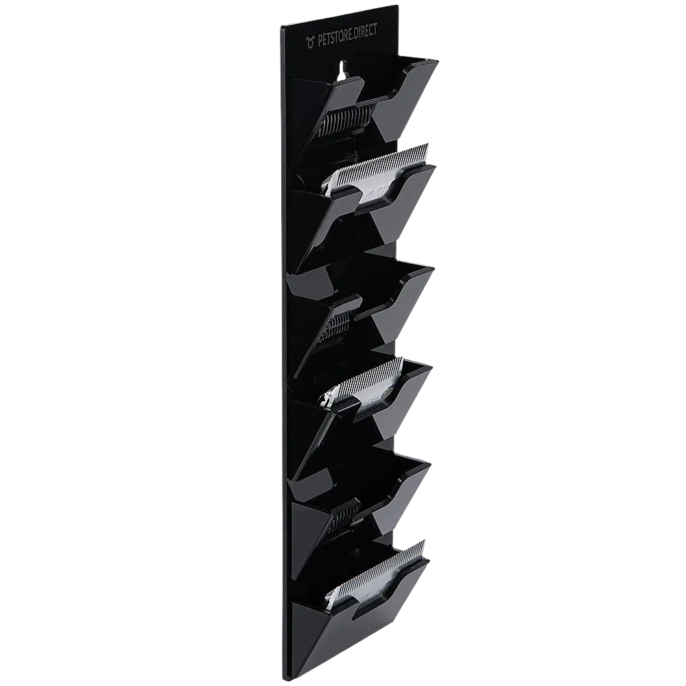 Wall Wide 6 Blades Holder Black by PetStore.Direct