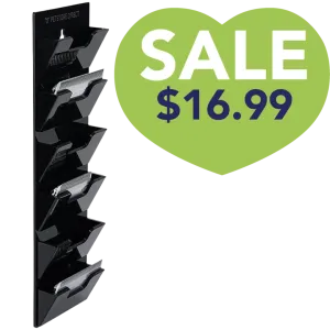 Wall Wide 6 Blades Holder Black by PetStore.Direct