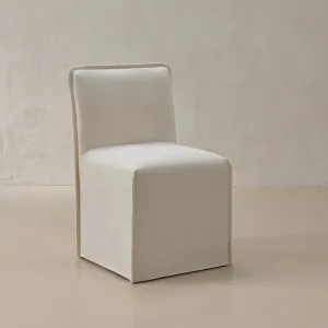 Washable Upholstered Dining Chair | 15" Back Height in Coco