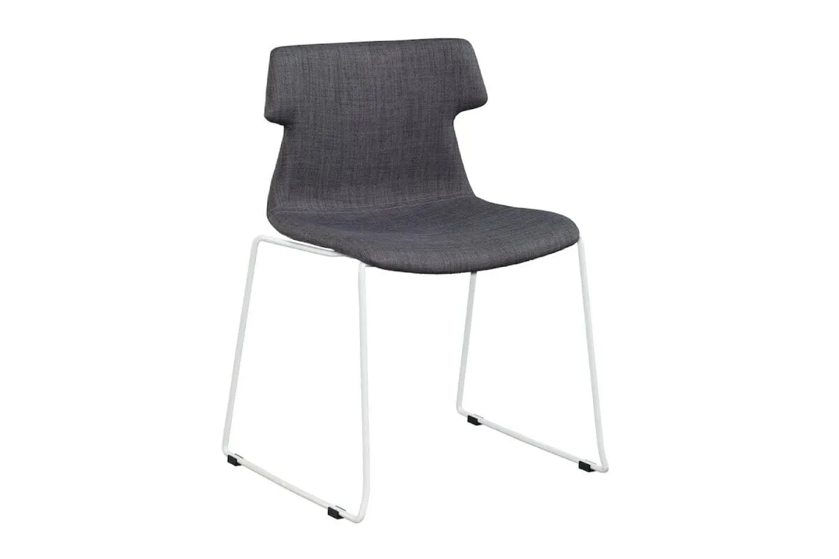Wave Fabric Visitor Chair - Sled Base