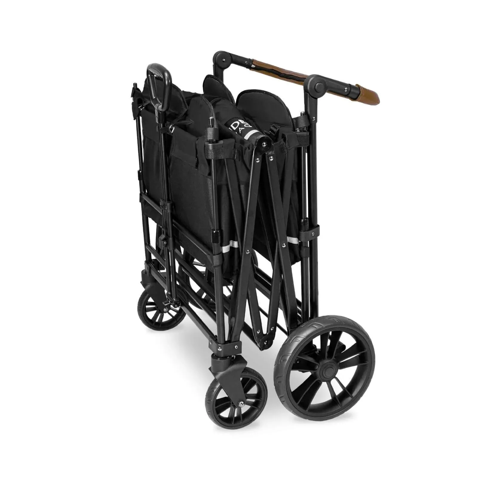 Wonderfold X4 Push & Pull Quad Stroller Wagon - Pitch Black