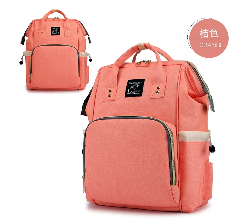 Zipper Mummy Diaper Bags Maternity Shoulder Handbags Large Capacity Women Travel Backpacks Waterproof Baby Nappy Nursing Bags